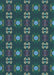 Patterned Deep-Sea Green Rug, pat2257lblu