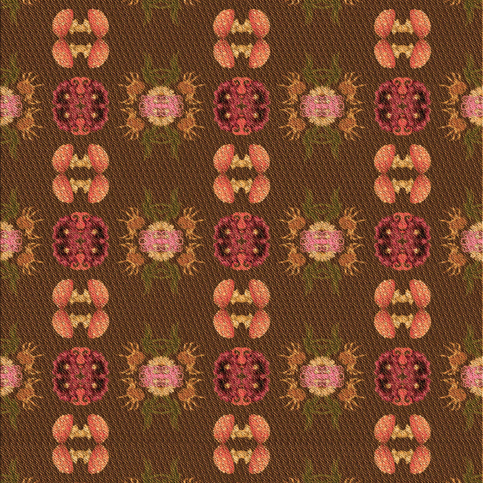 Machine Washable Transitional Saffron Red Rug, wshpat2257org