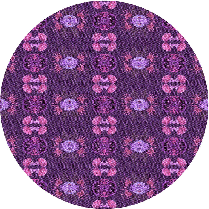 Square Patterned Dark Orchid Purple Rug, pat2257pur