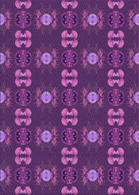 Machine Washable Transitional Dark Orchid Purple Rug, wshpat2257pur