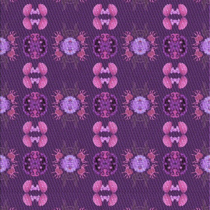 Machine Washable Transitional Dark Orchid Purple Rug, wshpat2257pur