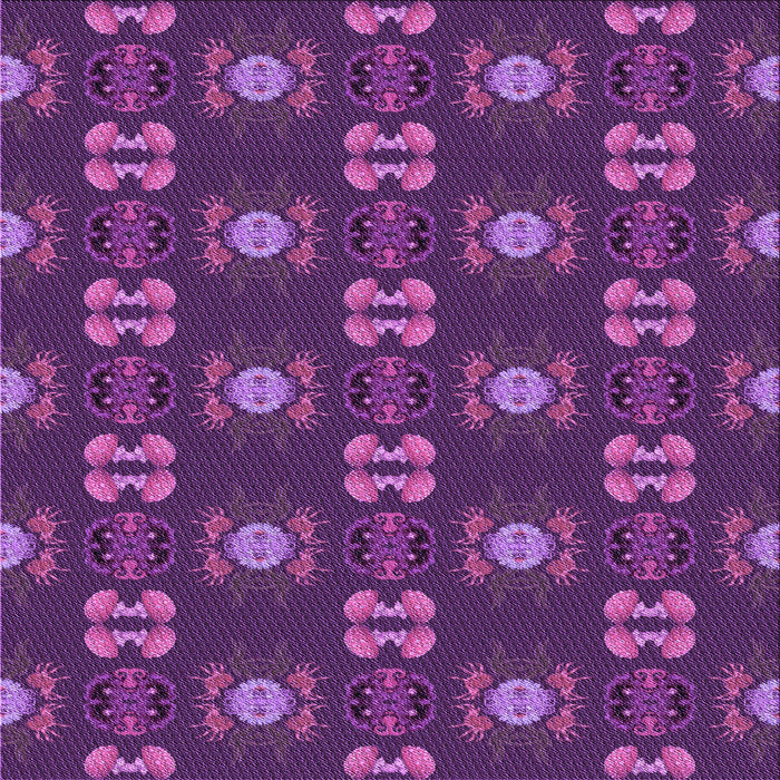 Round Machine Washable Transitional Dark Orchid Purple Rug, wshpat2257pur