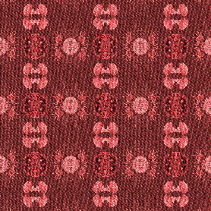 Patterned Cranberry Red Rug, pat2257rd