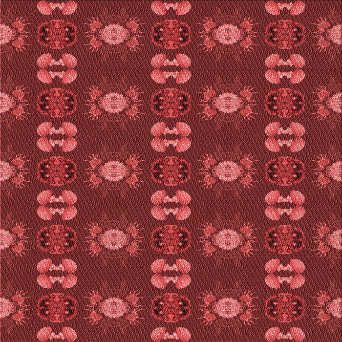 Round Machine Washable Transitional Cranberry Red Rug, wshpat2257rd