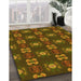 Patterned Bakers Brown Rug in Family Room, pat2257yw