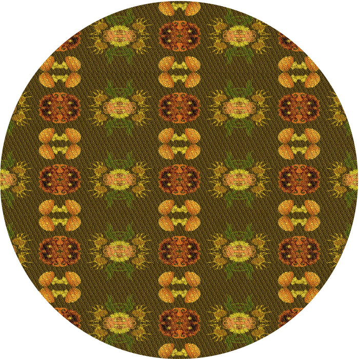 Square Patterned Bakers Brown Rug, pat2257yw