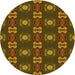 Square Patterned Bakers Brown Rug, pat2257yw