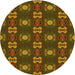 Square Machine Washable Transitional Bakers Brown Rug in a Living Room, wshpat2257yw