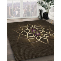 Patterned Red Brown Rug, pat2258brn