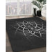 Machine Washable Transitional Midnight Gray Rug in a Family Room, wshpat2258gry