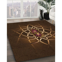 Patterned Saddle Brown Rug, pat2258org