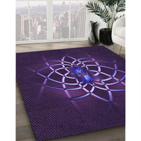 Patterned Deep Purple Rug, pat2258pur