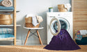 Machine Washable Transitional Deep Purple Rug in a Washing Machine, wshpat2258pur