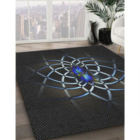 Patterned Gray Novelty Rug, pat2258