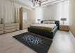 Machine Washable Transitional Grey Gray Rug in a Bedroom, wshpat2258