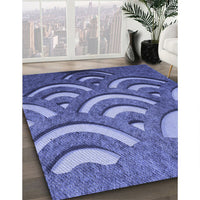 Patterned Sky Blue Rug, pat2259blu