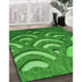 Patterned Green Rug in Family Room, pat2259grn