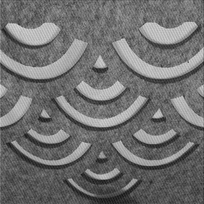 Round Machine Washable Transitional Black Rug, wshpat2259gry