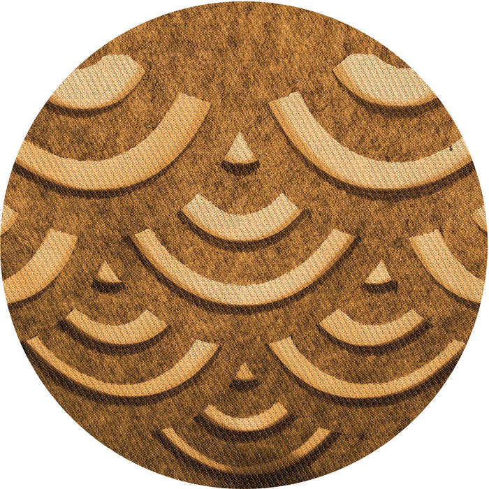 Square Machine Washable Transitional Saddle Brown Rug in a Living Room, wshpat2259org