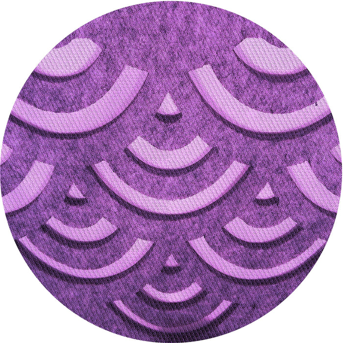 Square Patterned Purple Rug, pat2259pur