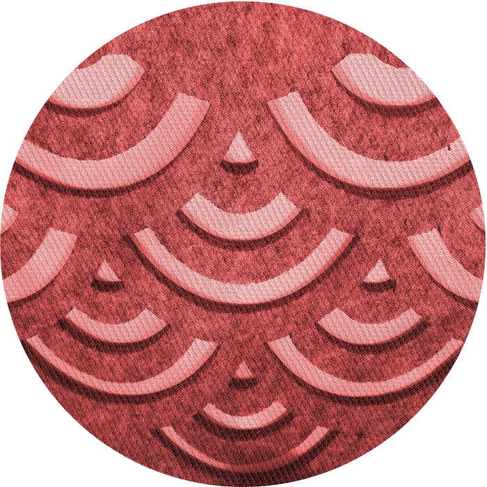 Square Patterned Red Rug, pat2259rd