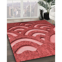 Patterned Red Rug, pat2259rd