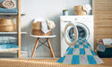 Machine Washable Transitional Blue Rug in a Washing Machine, wshpat225