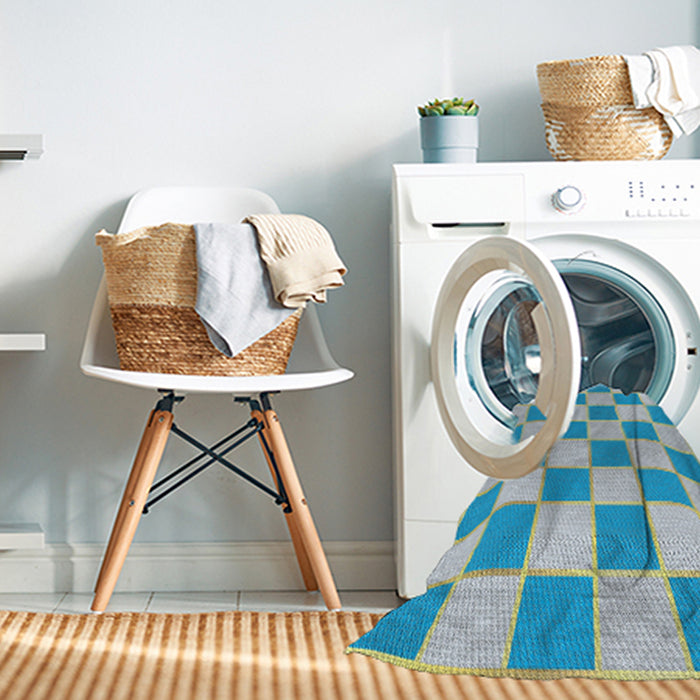 Machine Washable Transitional Blue Rug in a Washing Machine, wshpat225