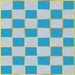 Square Patterned Blue Novelty Rug, pat225