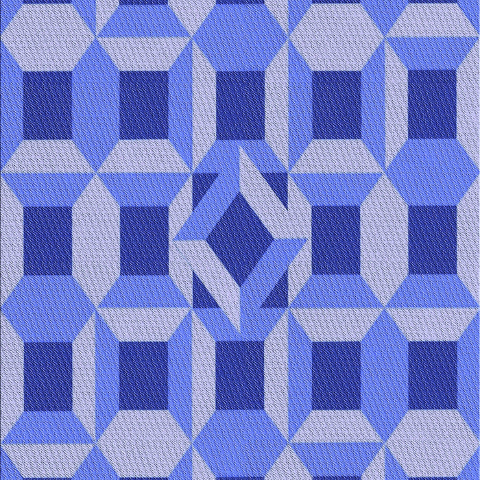 Patterned Denim Blue Rug, pat226blu