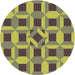 Square Patterned Coffee Brown Rug, pat226brn