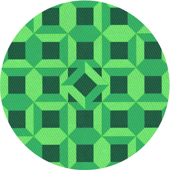 Square Patterned Neon Green Rug, pat226grn