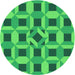 Square Patterned Neon Green Rug, pat226grn