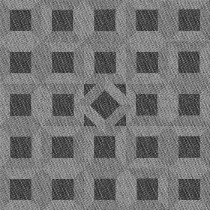 Round Patterned Gray Rug, pat226gry