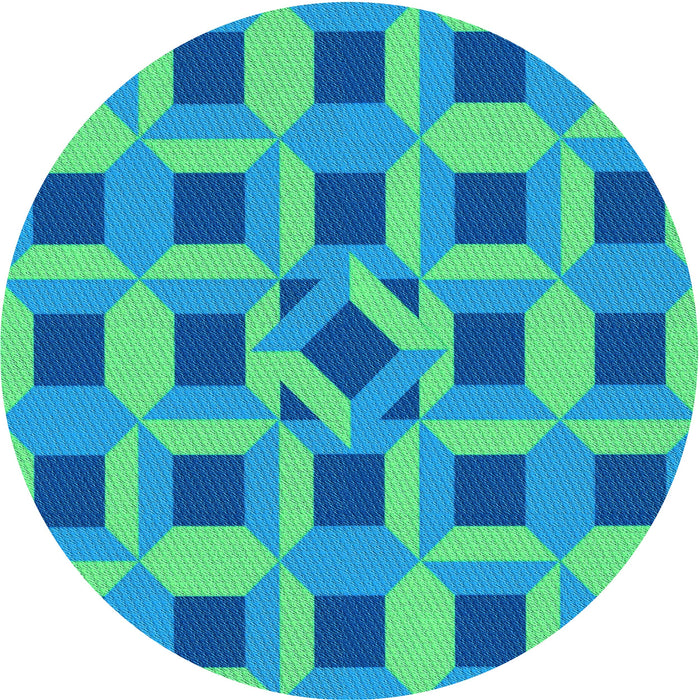 Square Machine Washable Transitional Neon Blue Rug in a Living Room, wshpat226lblu
