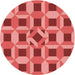 Square Machine Washable Transitional Red Rug in a Living Room, wshpat226rd