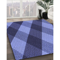 Patterned Sky Blue Rug, pat2260blu