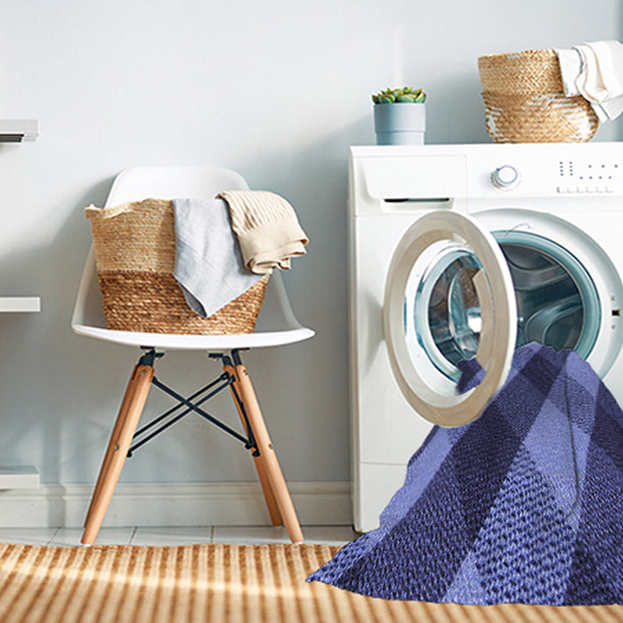 Machine Washable Transitional Sky Blue Rug in a Washing Machine, wshpat2260blu