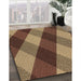 Machine Washable Transitional Bronze Brown Rug in a Family Room, wshpat2260brn