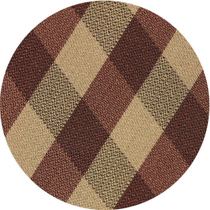 Square Patterned Bronze Brown Rug, pat2260brn