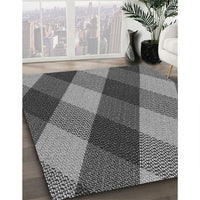 Patterned Dark Gray Rug, pat2260gry