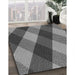 Machine Washable Transitional Dark Gray Rug in a Family Room, wshpat2260gry