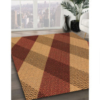 Patterned Orange Rug, pat2260org