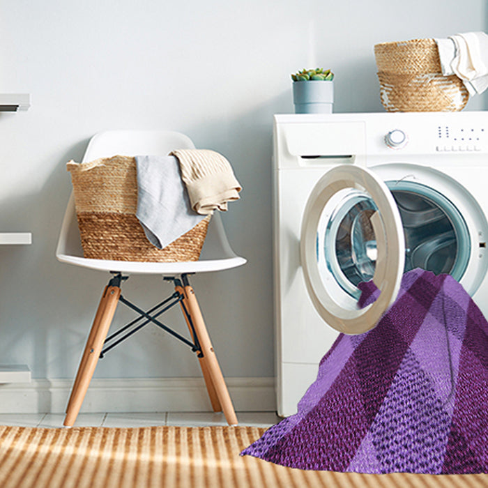Machine Washable Transitional Purple Rug in a Washing Machine, wshpat2260pur