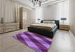 Patterned Purple Rug in a Bedroom, pat2260pur