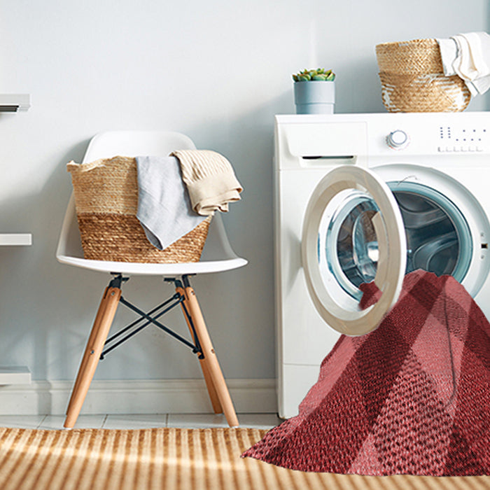 Machine Washable Transitional Red Rug in a Washing Machine, wshpat2260rd