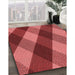 Machine Washable Transitional Red Rug in a Family Room, wshpat2260rd