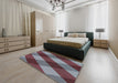 Machine Washable Transitional Dark Gray Rug in a Bedroom, wshpat2260