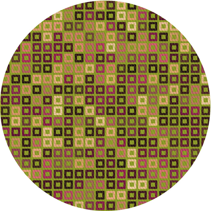 Square Patterned Pistachio Green Rug, pat2261org