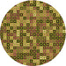 Square Patterned Pistachio Green Rug, pat2261org